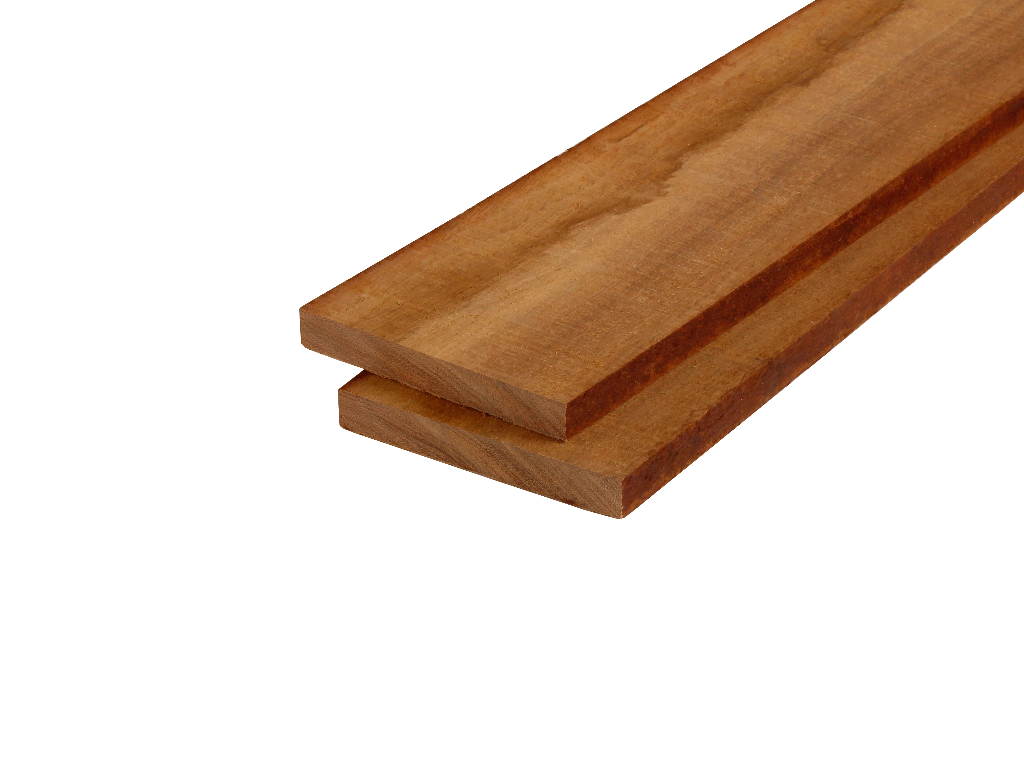 Hardhout Angelim Vermelho Plank 2 x 15 cm (20 x 150 mm) Fijnbezaagd - Lengte 350 cm - Afbeelding 1